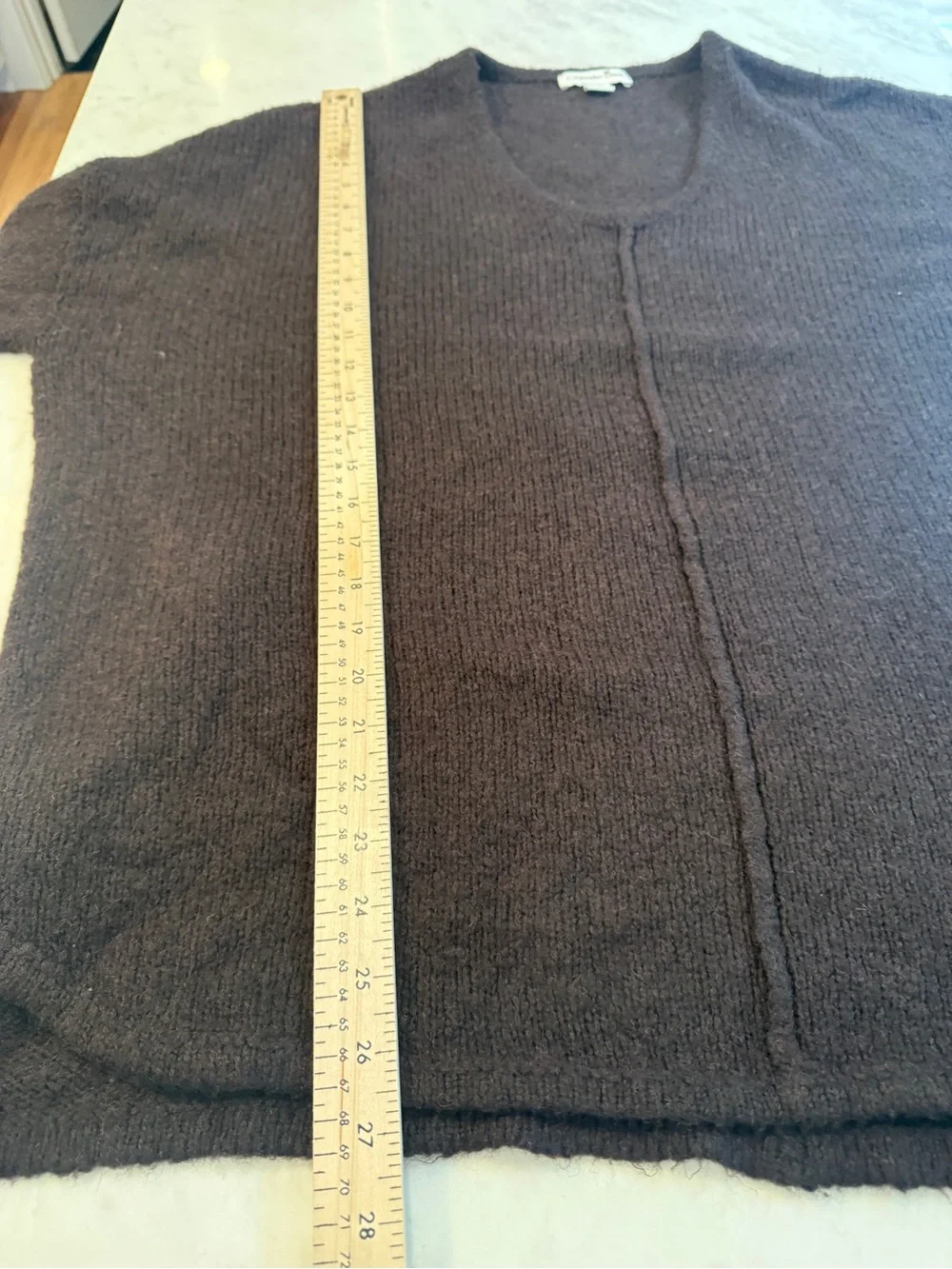 Coldwater Creek Brown Wool Blend V-Neck  Long Sleeve Sweater Plus Size 1X